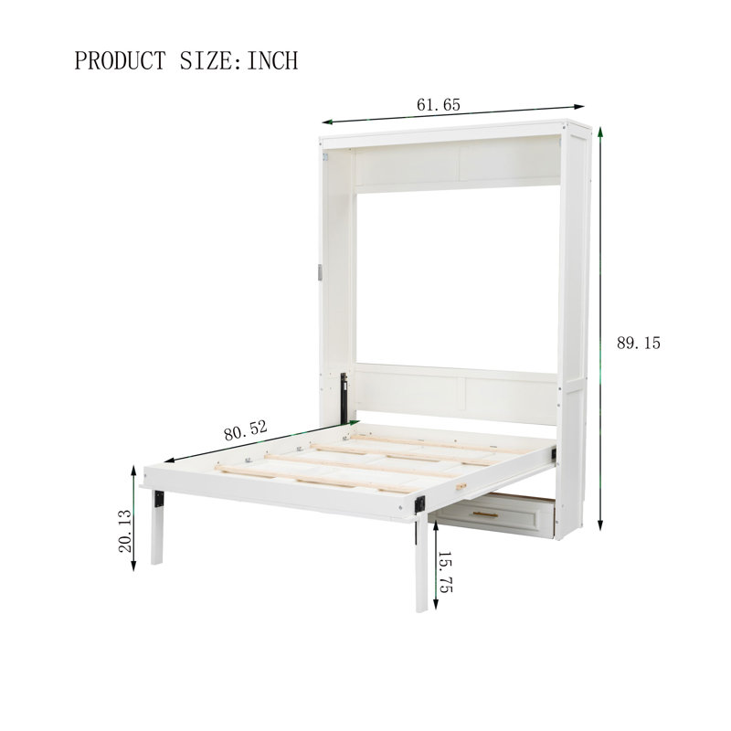 Full Size Murphy Bed With 2 Drawers