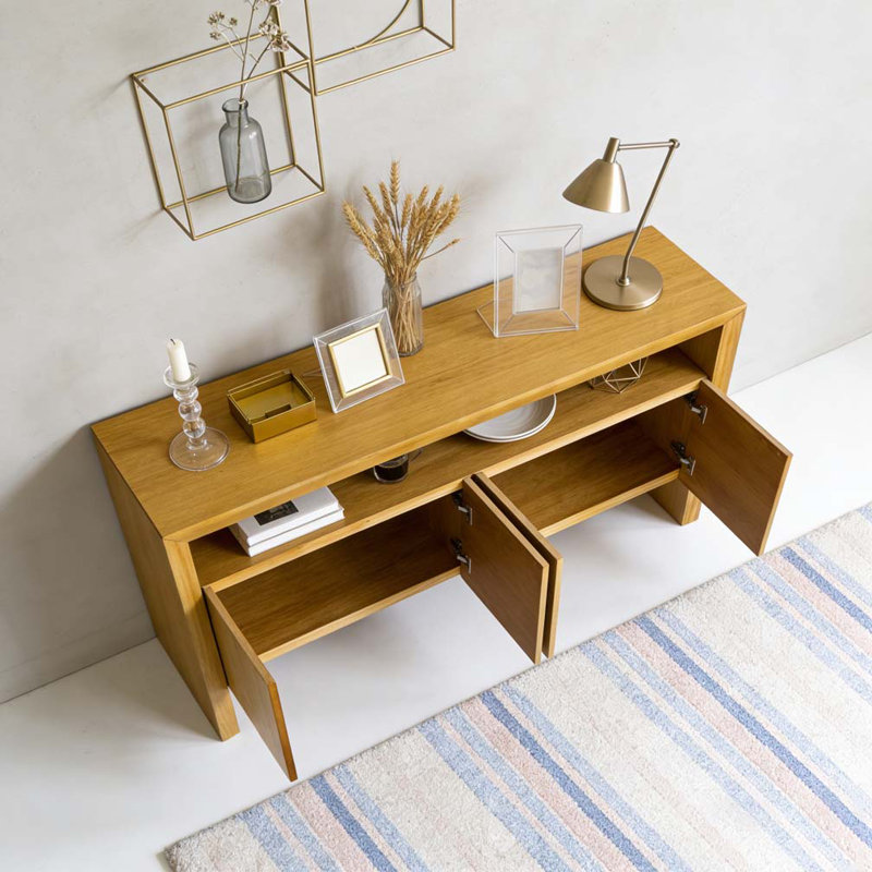 Buffet 60 po 4 portes, Naturel
