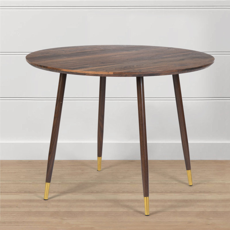 Aminur Round Metal Base Dining Table, 75 x 100 x 100cm