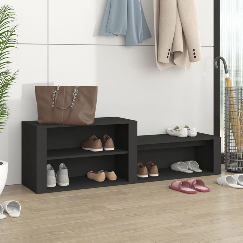 9 Pair Shoe Rack, Black