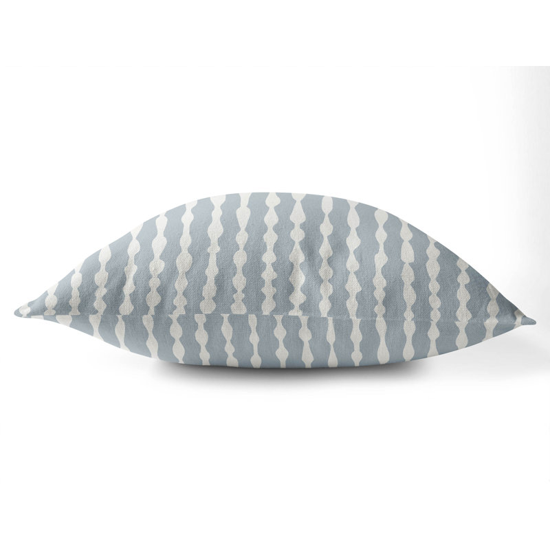 Coussin Play Way, Bleu ardoise / rayures bleues, H 20 po x l 20 po
