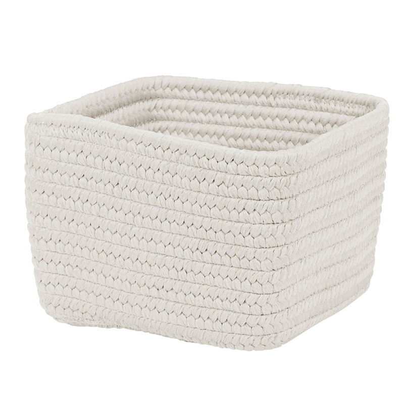 Braided Craft Storage Basket, 6 x 10 x 10, Powder White