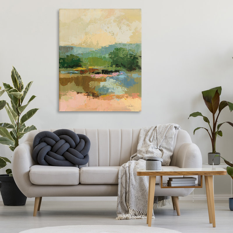 "Across The River View", art mural par Silvia Vassileva, H 48 po x l 36 po