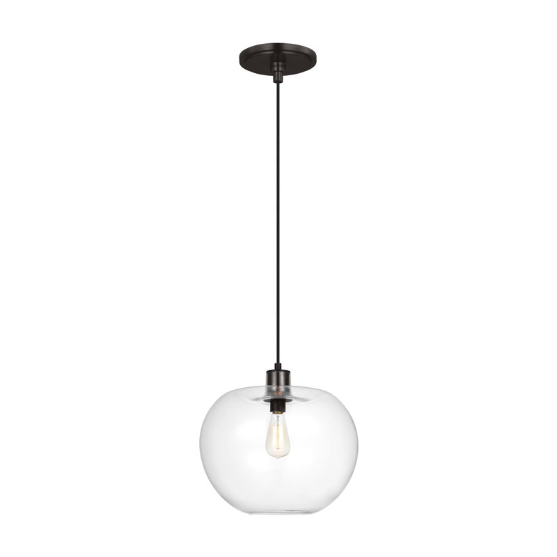 Luminaire suspendu sphère 1 lumière Rumford, Fer vieilli, H 15,63 po x l 16 po x P 16 po