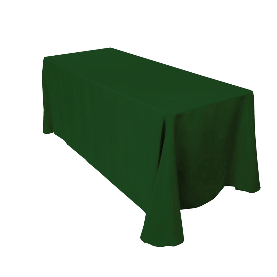 Melani Polyester Tablecloth - Wrinkle Resistant Banquet Cover for Wedding, Party & Event Decor - Jade Green, Rectangular