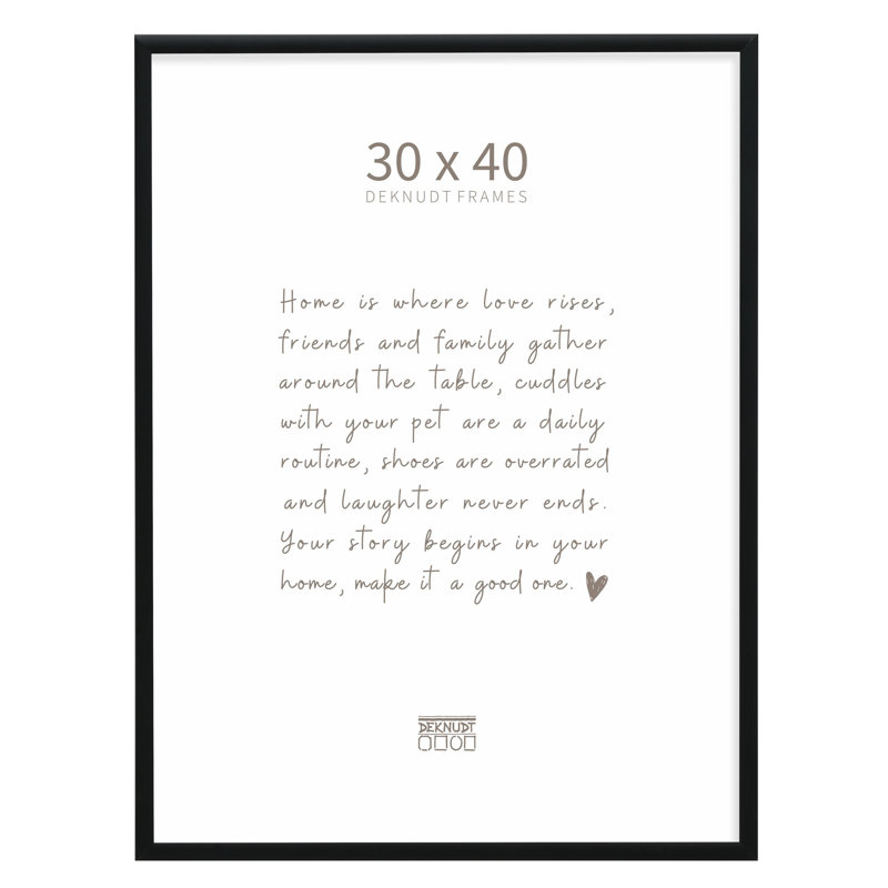 Black Metal Picture Frame,  30 x 40cm