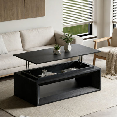 Table basse à plateau relevable 43,3 po avec rangement