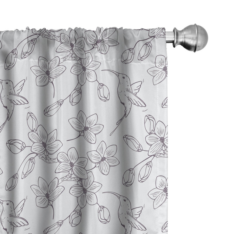 Rideaux 4 panneaux East Urban Home, L 56 po x L 84 po