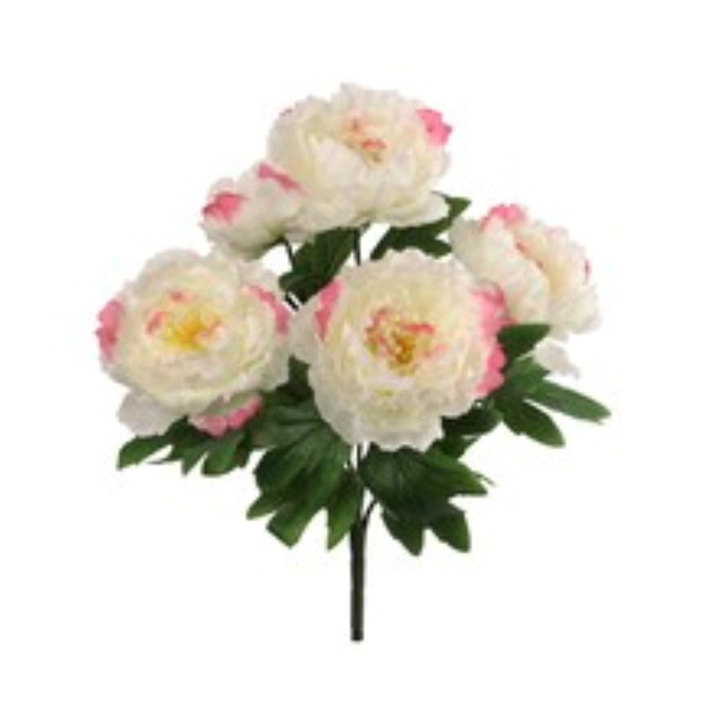 Bouquet de pivoines avec 5 fleurs en soie 20 po - paquet de 3