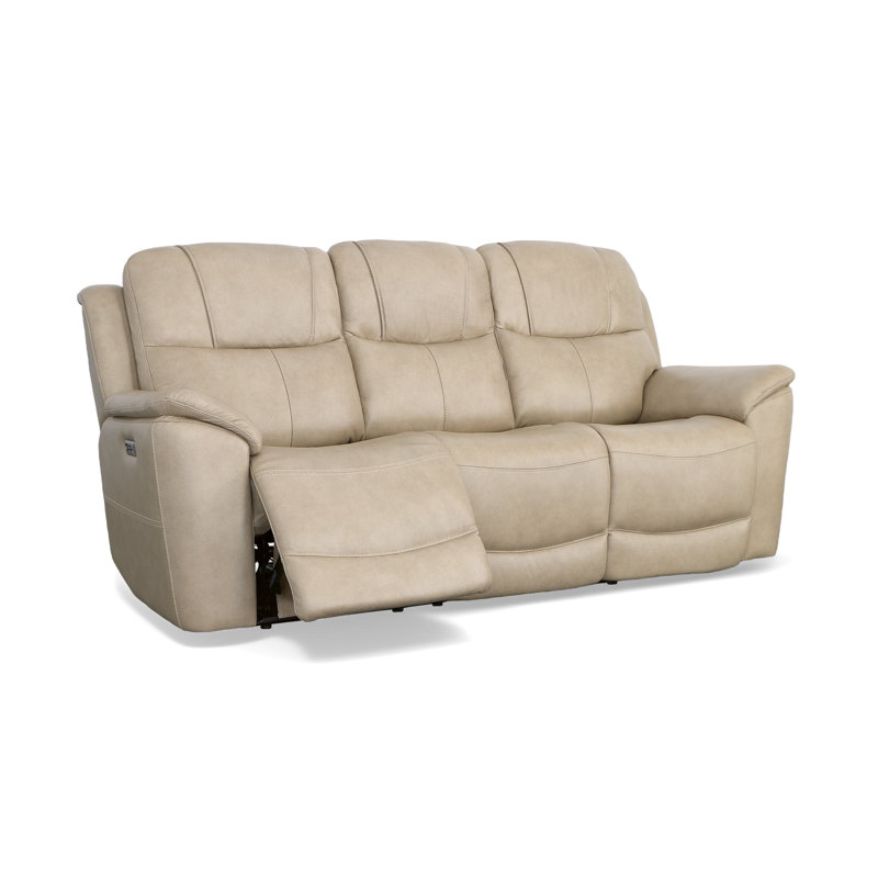Cooper Power Reclining Sofa with Power Headrests & Lumbar, Cream