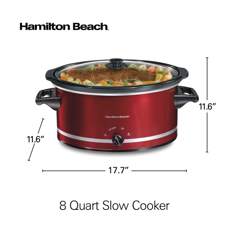 Hamilton Beach® 8 Quart Slow Cooker, Red