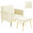 Siemon Velvet Accent Chair with Ottoman-954392196