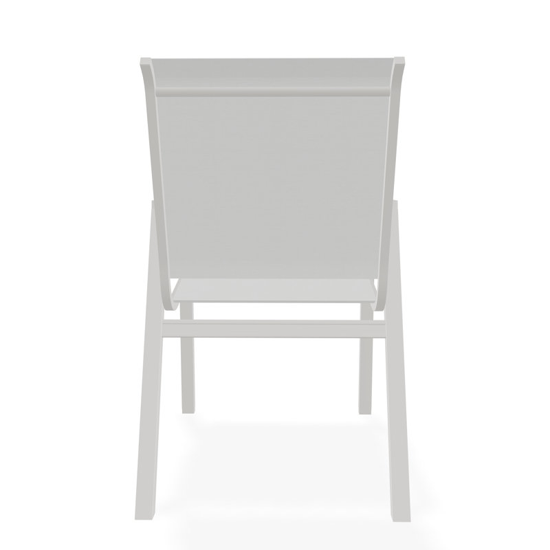 Bazza Outdoor Dining Chair, White 6D Sunbrella®, Snow