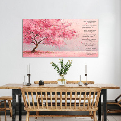  Art mural de fête des mères pour le salon, chambre à coucher, décoration murale de motivation, cadeau unique de fête des mères pour maman, grand-mère épouse, amis, art mural de fête d'anniversaire sur toile 12 po x 24 po