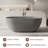 Fslefay 59''x 30'' Freestanding Bathtub Solid Surface Deep Soaking Tubs-124635954