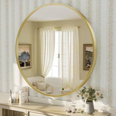 Amara Tempered Glass and Aluminum Alloy Framed French Cleat Mounted Wall Mirror with 5-Year Warranty