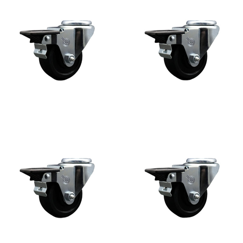 Soft Rubber Swivel Bolt Hole Caster