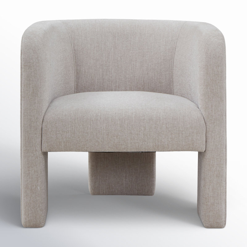 Fauteuil de 30,3 po de large Ellum, Lin gris pâle