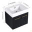 Meuble-lavabo mural 24 po avec lavabo, lavabo en résine à rebords épais, ensemble KD-126528819