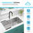 KBFmore Tight Radius 31 inch 18 Gauge Single Bowl Undermount Kitchen Sink with 4 PCs Accessories