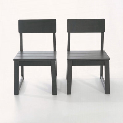 2-Pack Armless Outdoor Chairs: Durable HDPE from Recycled Plastic with Customizable Colors