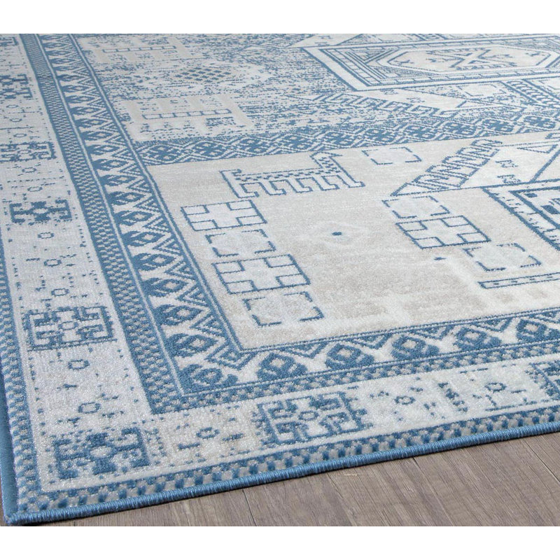 Freya Vintage Azure Area Rug, Rectangle 2'6" x 4'