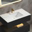 Meuble-lavabo mural 36 po avec tiroir à fermeture en douceur, plateau en pierre reconstituée et lumière DEL 36 po-444535031