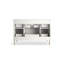 Espace de 48 po Meuble-lavabo mural avec lavabo et comptoir en quartz-91060244