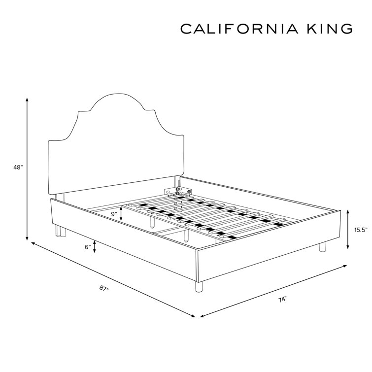 Knipe Upholstered Scalloped Bed
