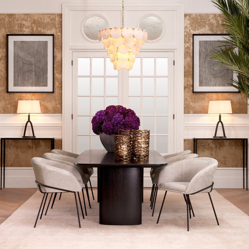 Henley 35'' W Marble Console Table, Bronze