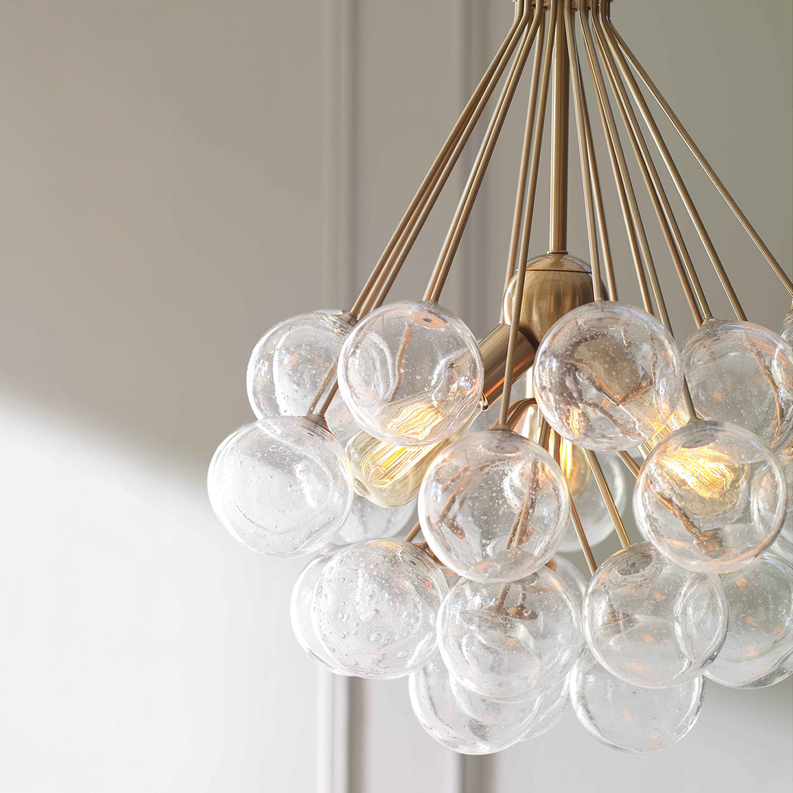 Logan 3-Light Chandelier, Satin Bronze