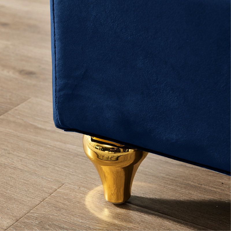 Chaise longue de rangement moderne en velours doux - Profitez de votre temps libre avec une solution pratique pour améliorer votre maison