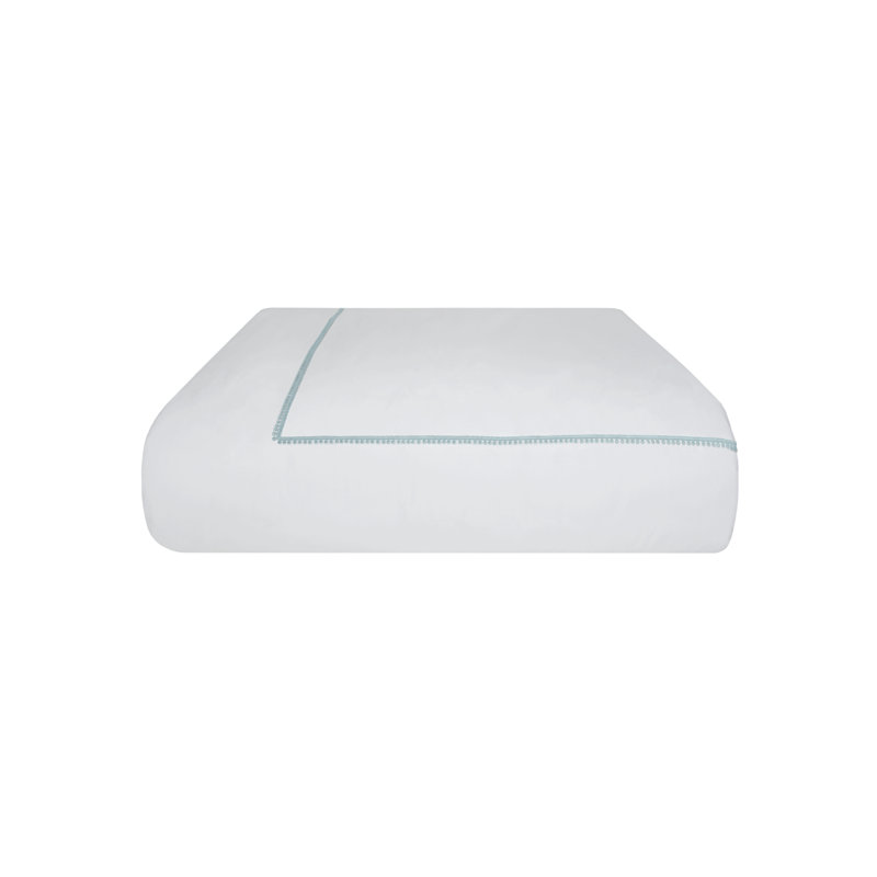 Bitsy Dots_Duvet Cover, White/Aqua, King Duvet Cover