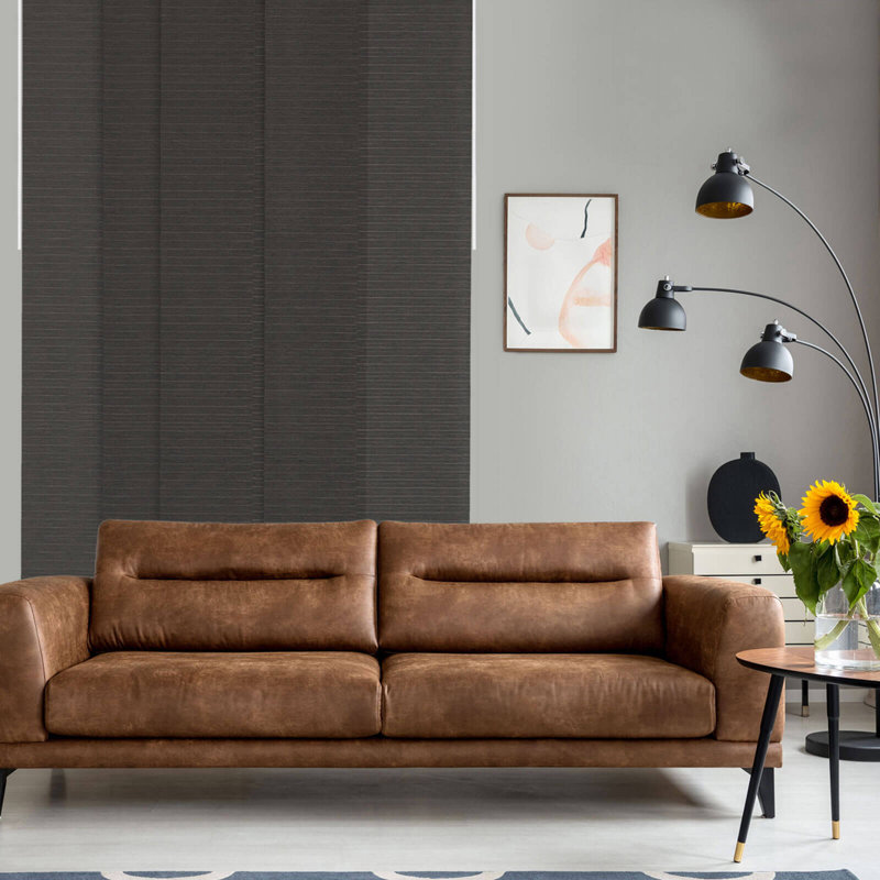 Semi Sheer Vertical Blind, Dark Brown