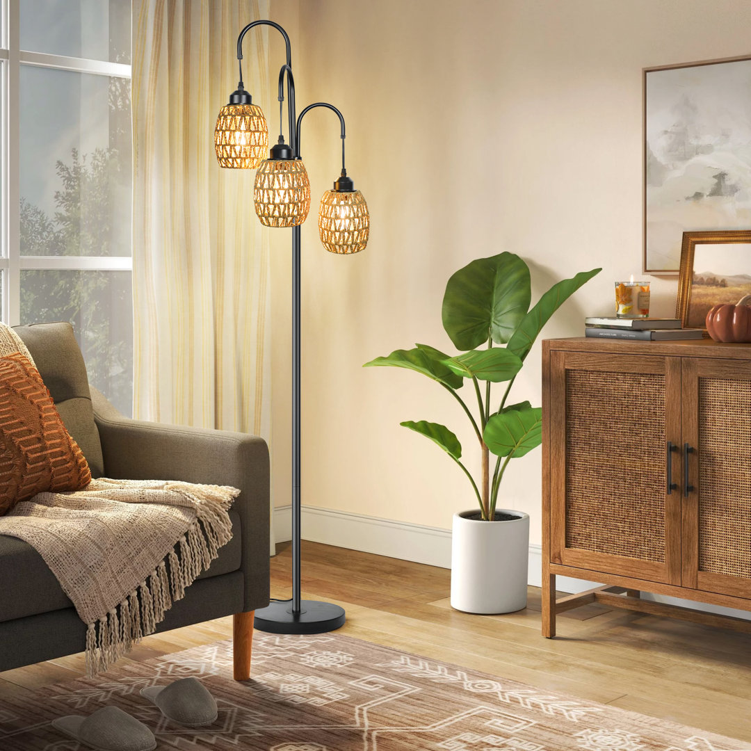 Kempston 69'' Black Tree Dimmable Floor Lamp for Bedroom Bay Isle Home™