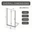 Panneau de douche pivotant en verre trempé transparent de 1/4 po x 72 po Goodygo
