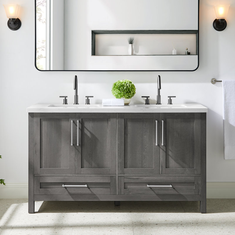 Catrine 60" Double Bathroom Vanity Set