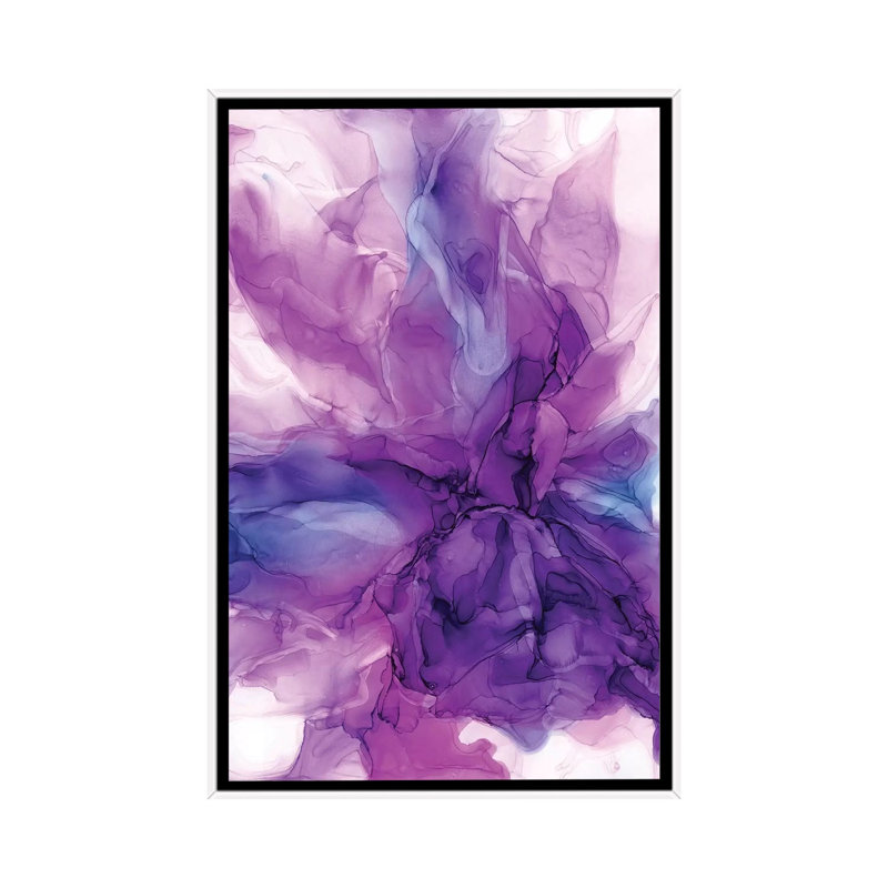 " Purple Power II " by Elizabeth Karlson, No Mat, 26" H x 18" W x 1.5" D, White Framed Canvas