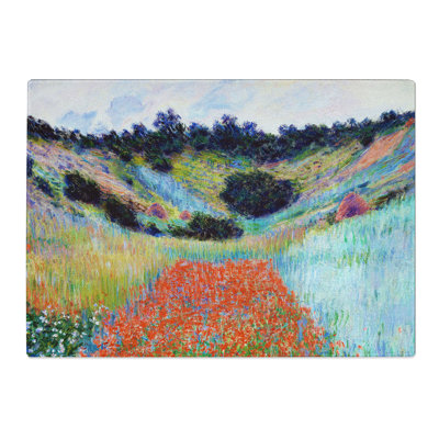 Poppy Field in a Valley by Claude Monet Chopping Board