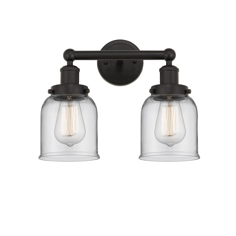 Éclairage pour meuble-lavabo à 2 lumières à intensité variable Corralitos, Fumée, Bronze huilé