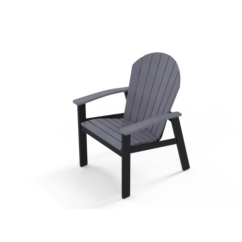 Augusto Outdoor Adirondack Chair, Cape Gray, Black