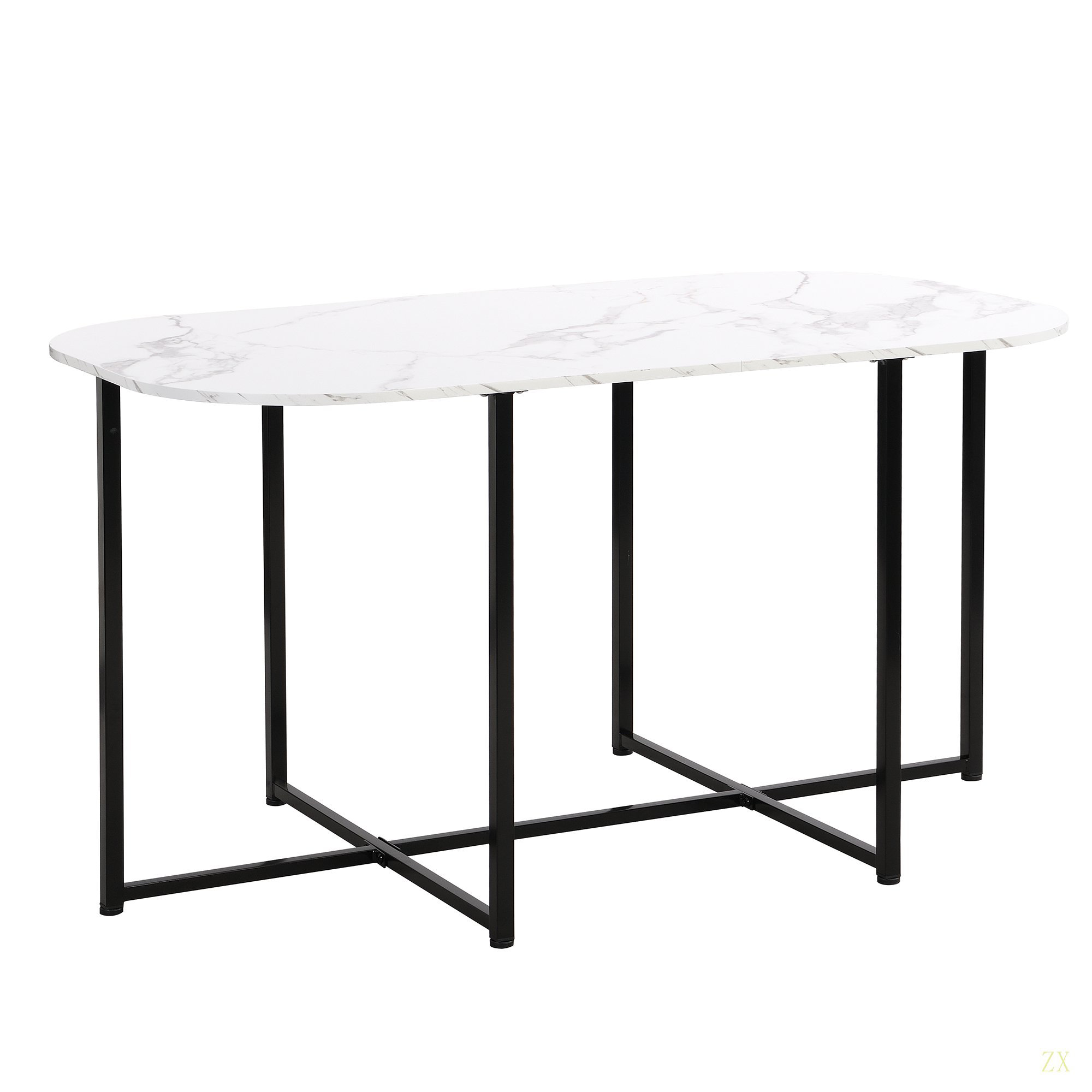 Orren Ellis Modern 7-Piece Dining Table Set With Faux Marble Compact ...