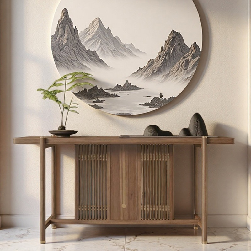 Nouvelle console en bois massif de style chinois, H 35,4 po x l 70,9 po x P 15,7 po