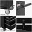 Armoire à outils 6 tiroirs, coffre à outils en métal de grande capacité avec roulettes et verrouillable, chariot à outils de rangement pour le garage, l'entrepôt, l'atelier - noir