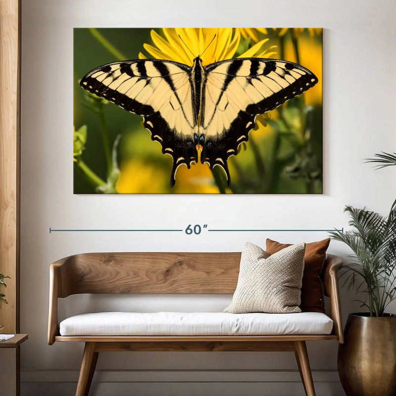 Perched Swallowtail Butterfly, 34" H x 51" W