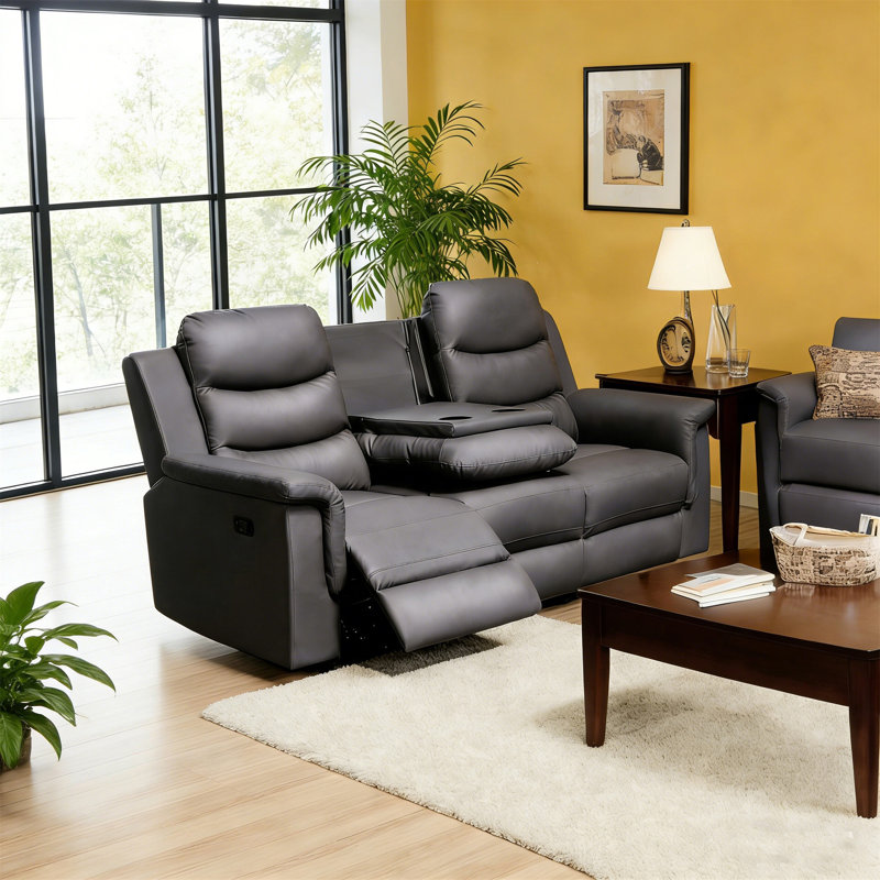 Reclining Sofa With Middle Console Slipcover