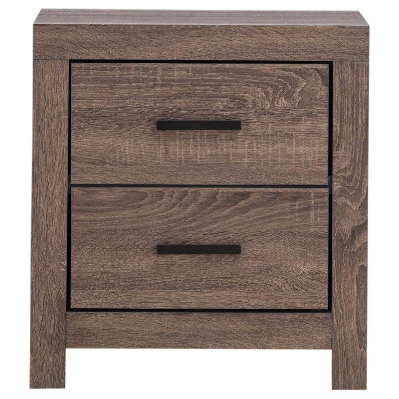 Brantford 2-Drawer Nightstand, Oak