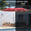 Grand parasol double 15 pi avec lumières solaires-1080530893