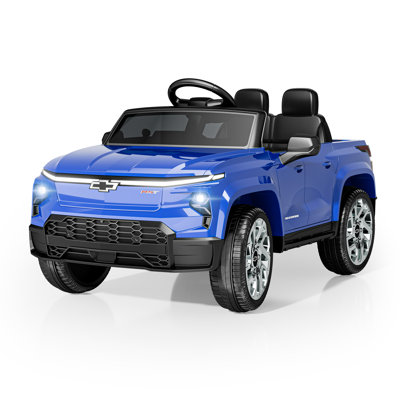 24V Licensed Chevrolet Silverado Kids Electric Ride On Car With Remote Control, Soft Start & Led Lights