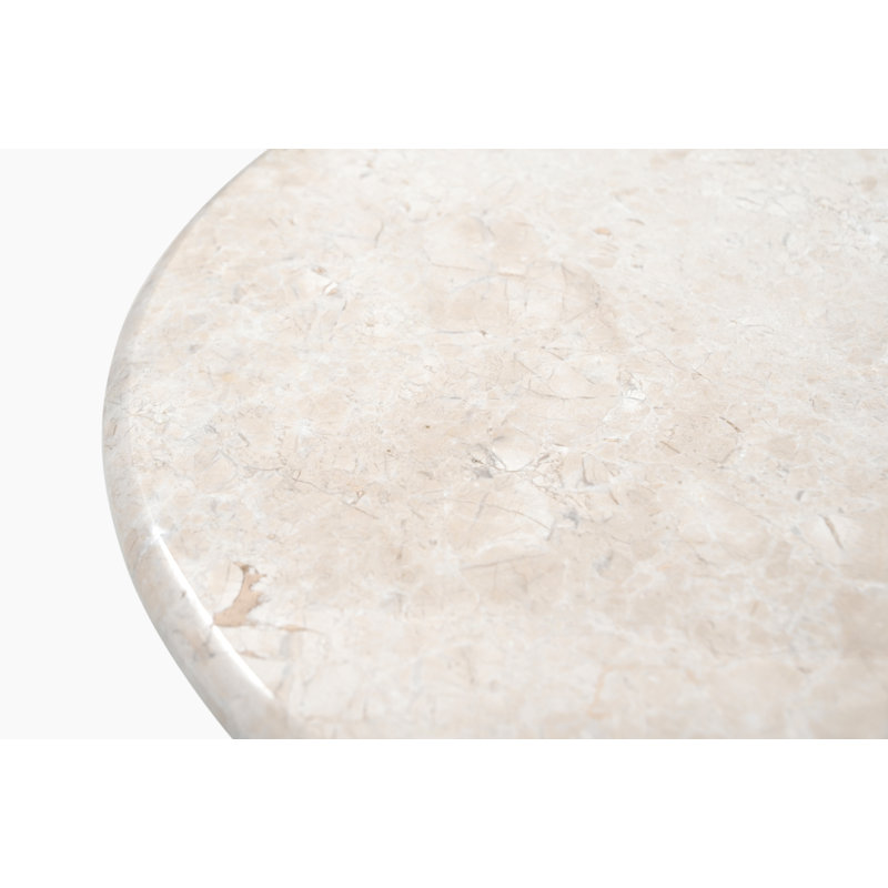 Table d'appoint Arden en marbre italien crème clair moderne